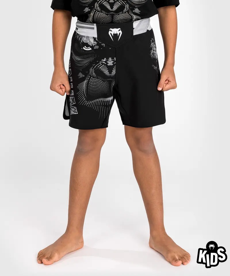 Short de combat Kids Venum Gorilla Jungle - Noir/Blanc