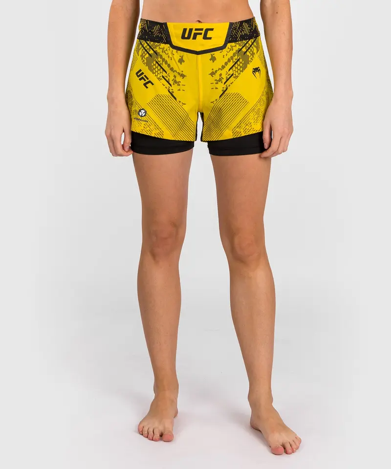 Short de Combat pour Femmes UFC Adrenaline by Venum Authentic Fight Night - Jaune