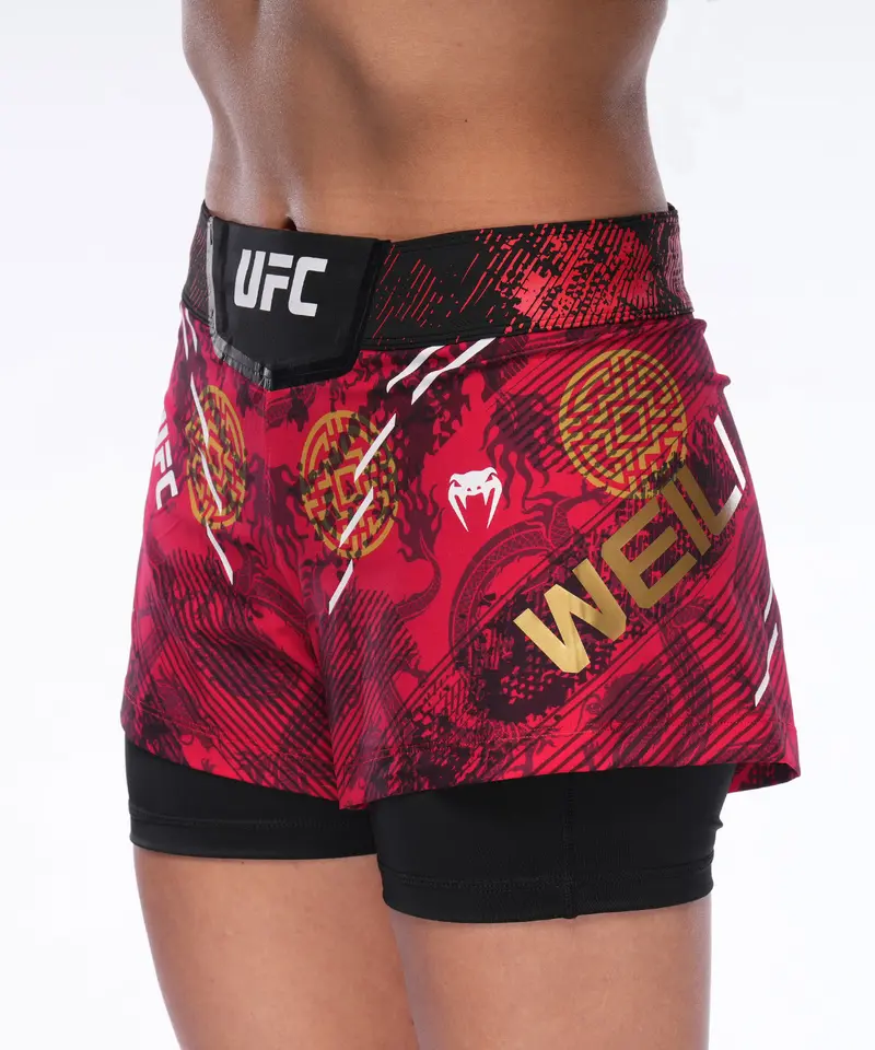 Short de Combat pour Femmes UFC Unrivaled by Venum Zhang Weili - Rouge
