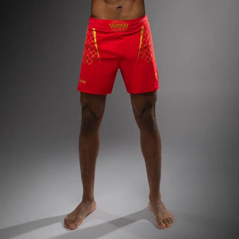 Short de Combat pour Hommes Venum x WOW FC - Fury Rouge/Or