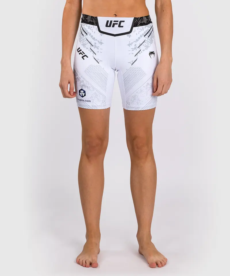 Short de compression Long Fit pour Femmes UFC Adrenaline by Venum Authentic Fight Night - White