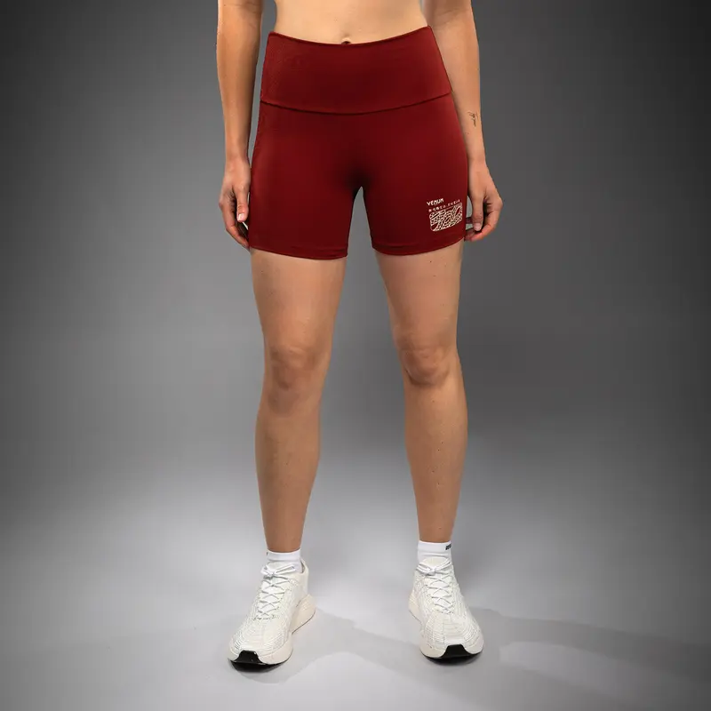 Short de Compression pour Femmes Venum Serpenti – Bordeaux/Ivoire