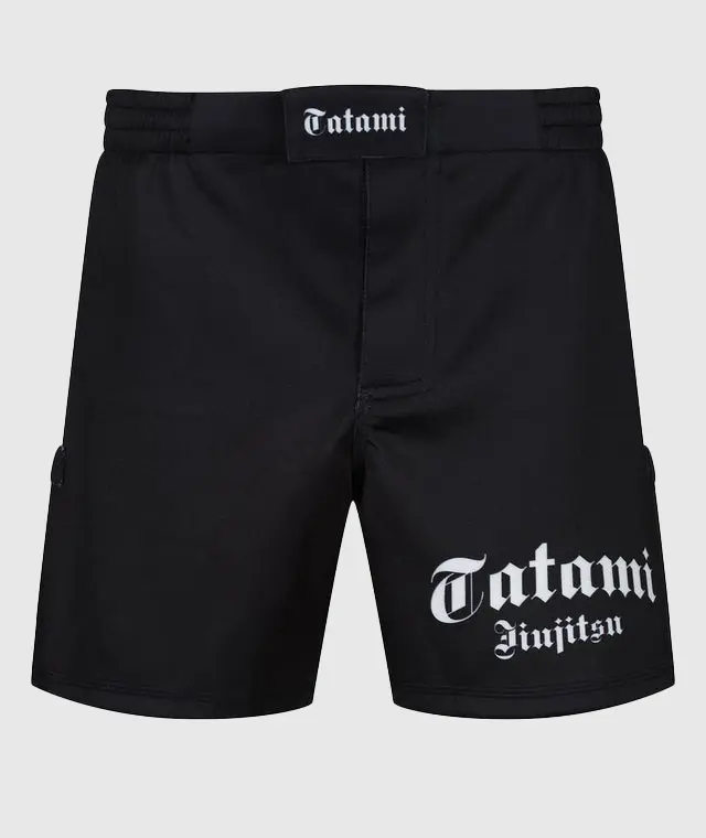 Short De Grappling Court Tatami Fightwear Gothic - Noir