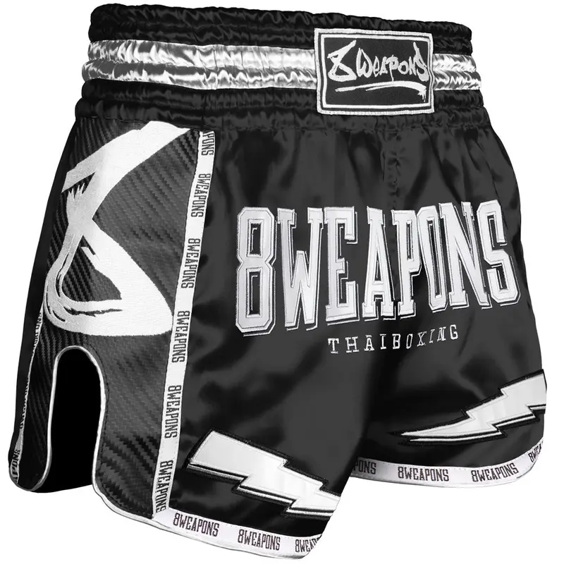 Short de Muay Thai 8 Weapons Carbon - Noir