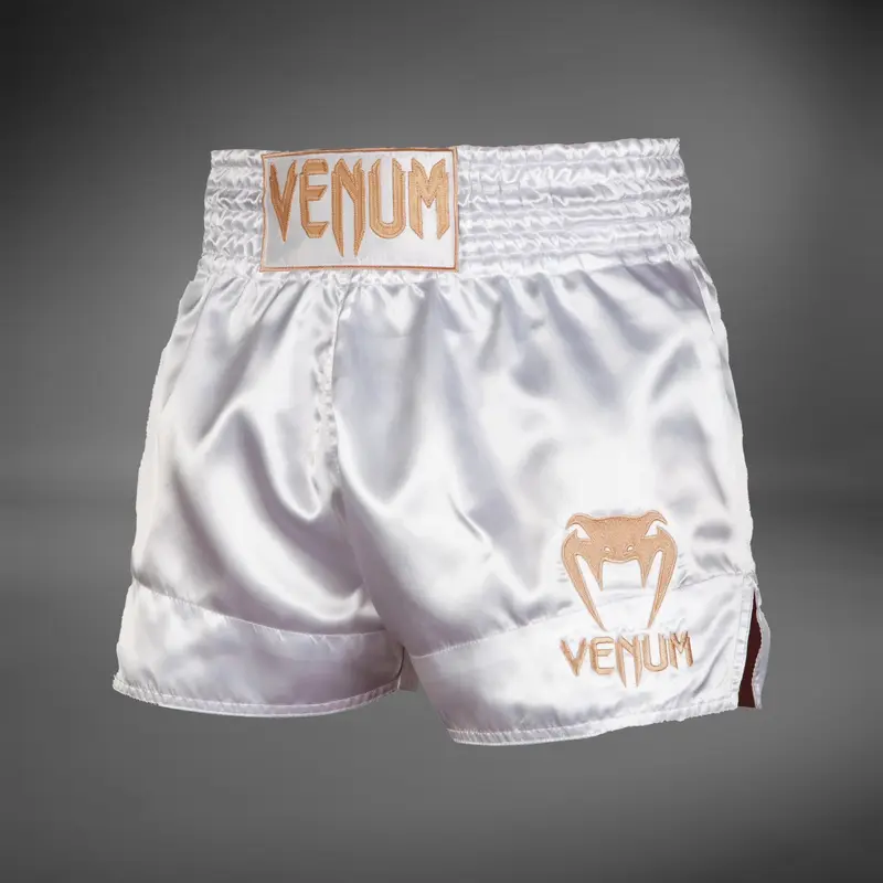 Short de Muay Thai Blanc/Or Venum Classic