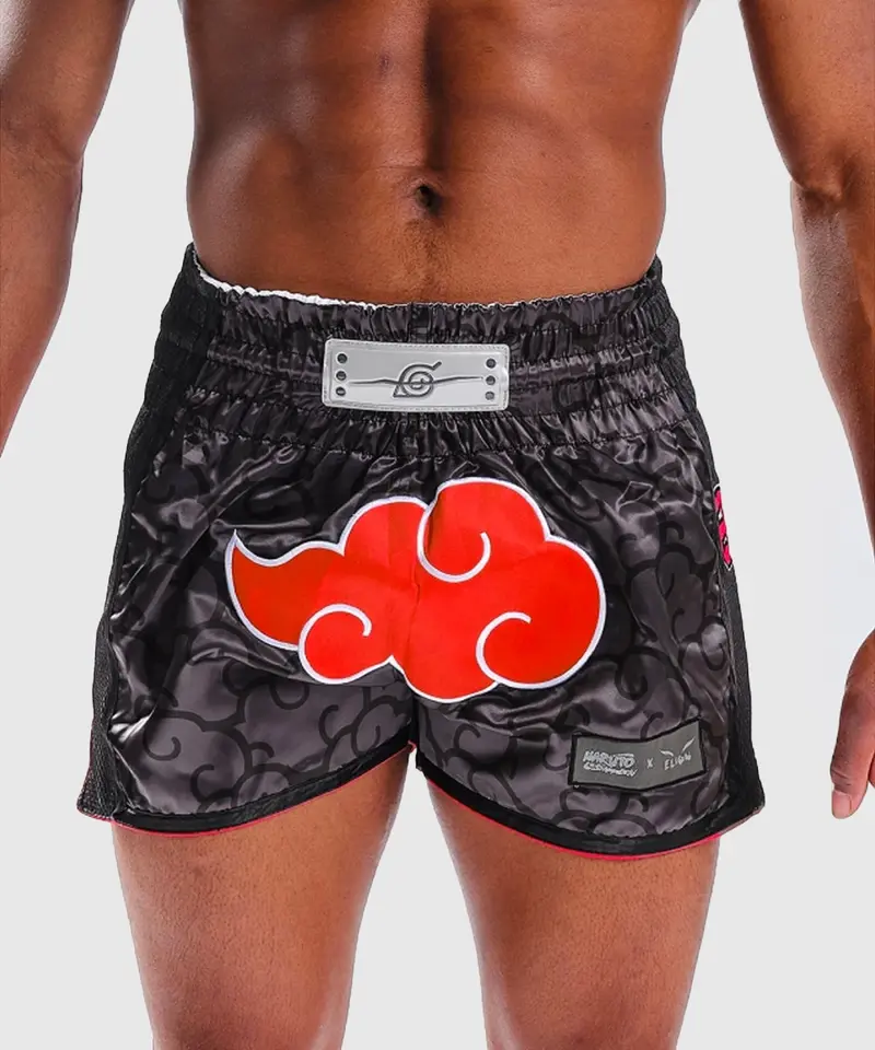 Short De Muay Thai Elion X Naruto - Akatsuki Noir/Rouge
