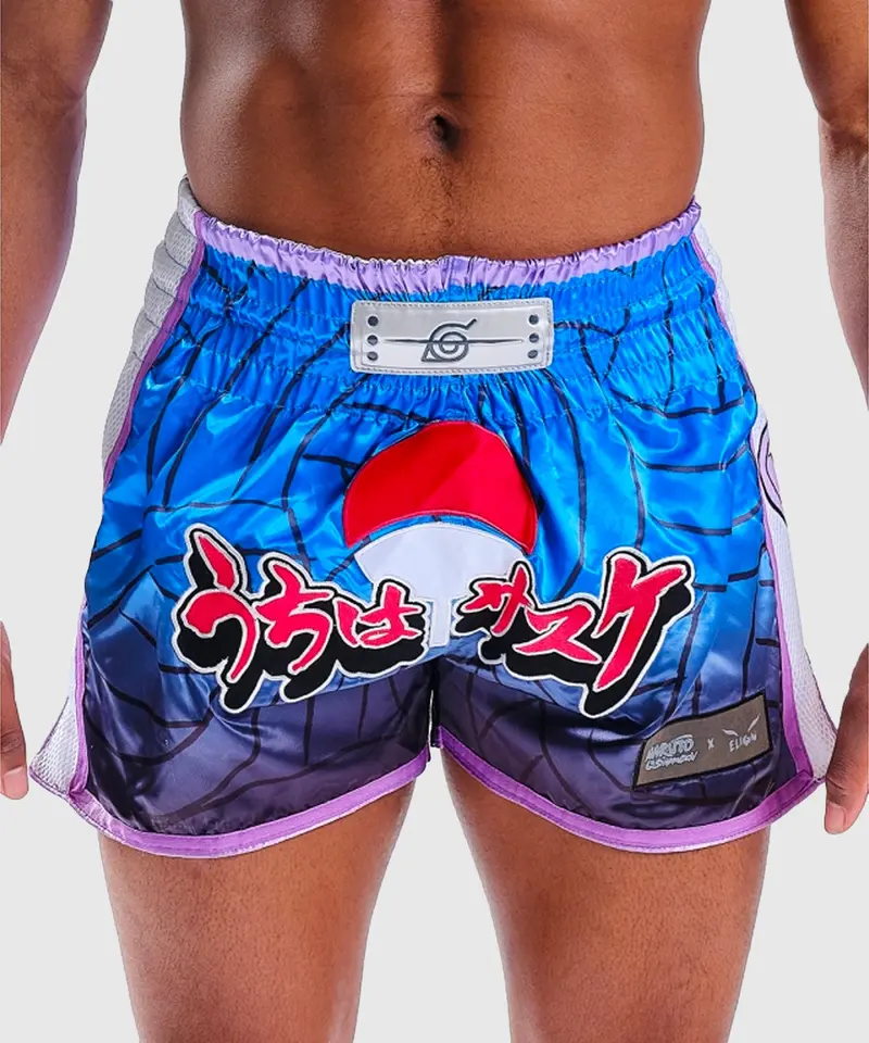 Short De Muay Thai Elion X Naruto - Sasuke - Bleu