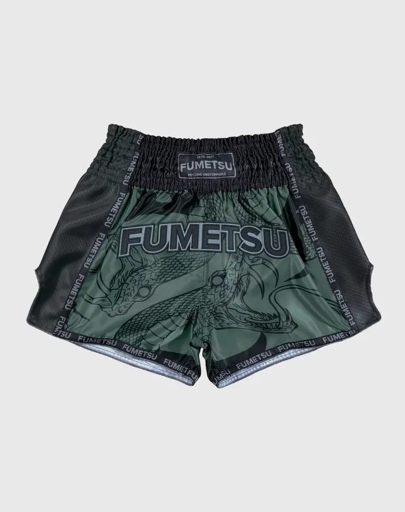 Short De Muay Thai Fumetsu Anaconda - Kaki/Noir
