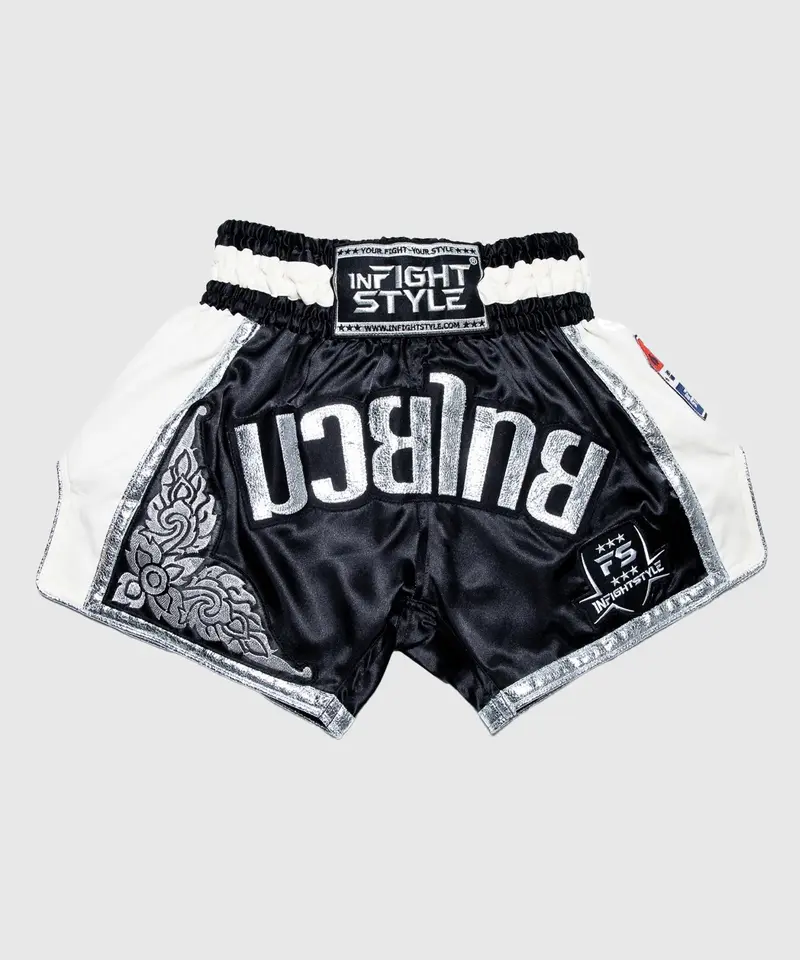 Short De Muay Thai Infightstyle Fs Rt20 Retro - Noir/Blanc