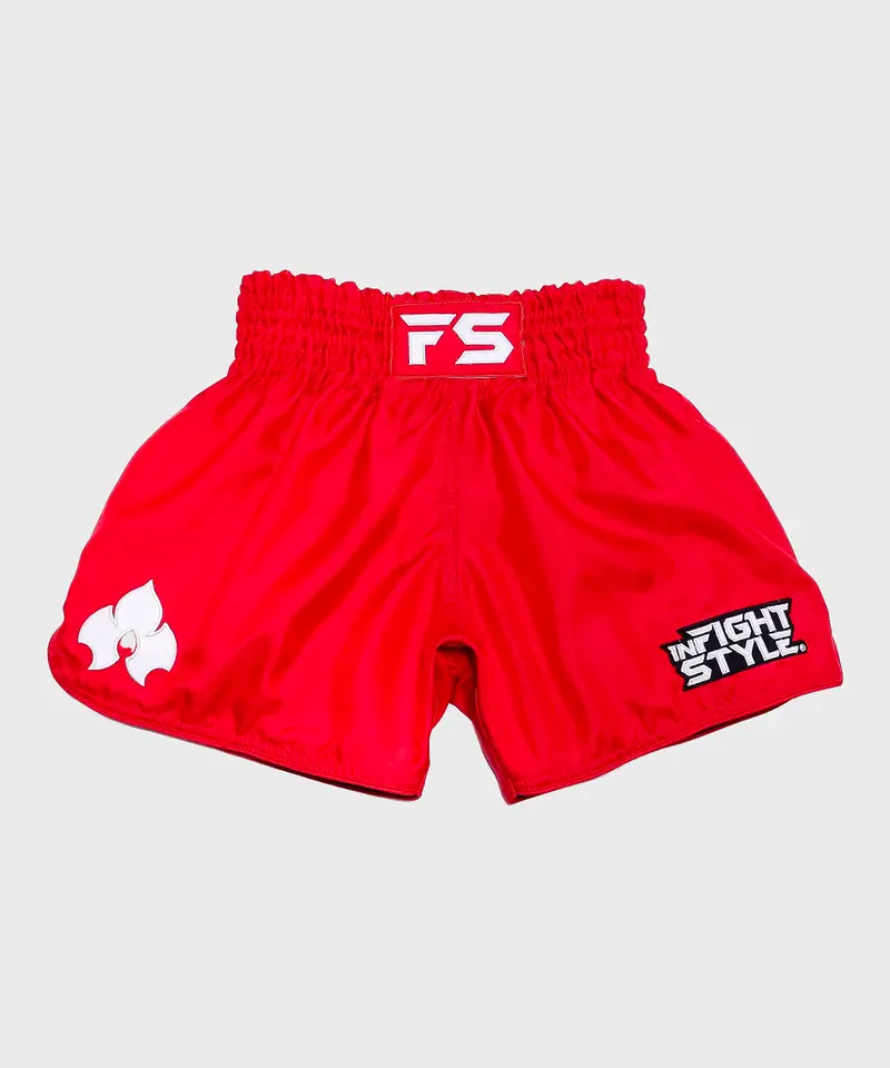 Short De Muay Thai Infightstyle Fs Utility Retro - Rouge