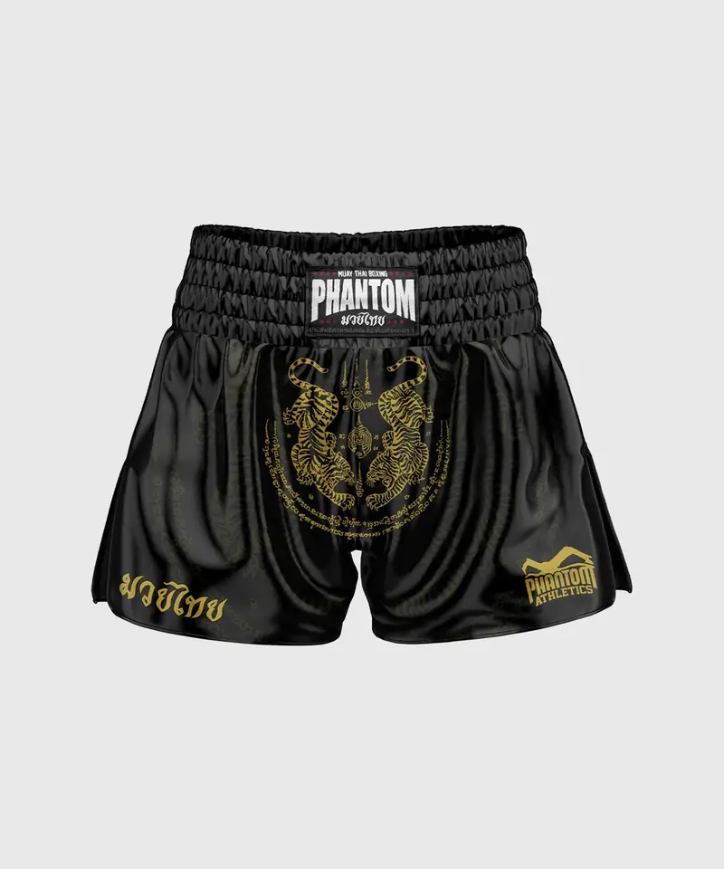 Short De Muay Thai Phantom Athletics Sak Yant - Noir/Or