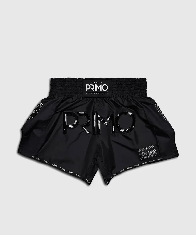 Short De Muay Thai Primo Super Nylon Black Panther Ii - Noir