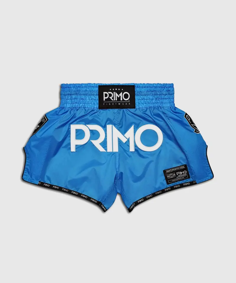 Short De Muay Thai Primo Super Nylon Series - Bleu