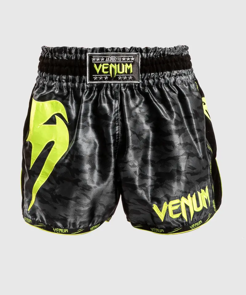 Short de Muay Thai Venum Giant Camo - Noir/Jaune