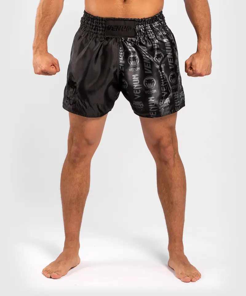 Short de Muay Thai Venum Logos - Noir/Noir