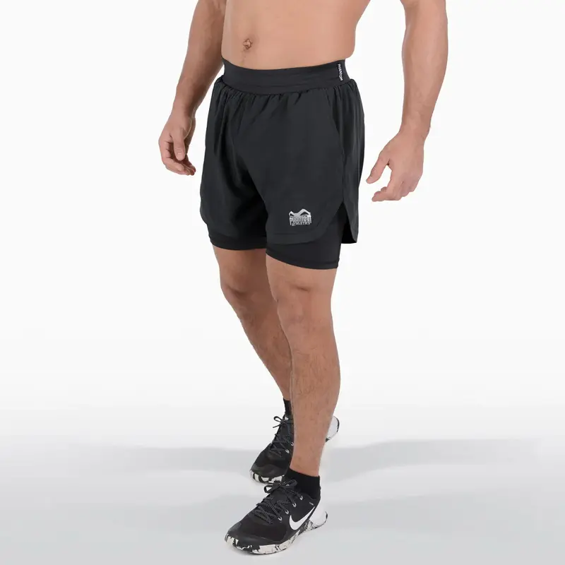 Short D'Entrainement Phantom Athletics Laser 2 En 1 - Noir