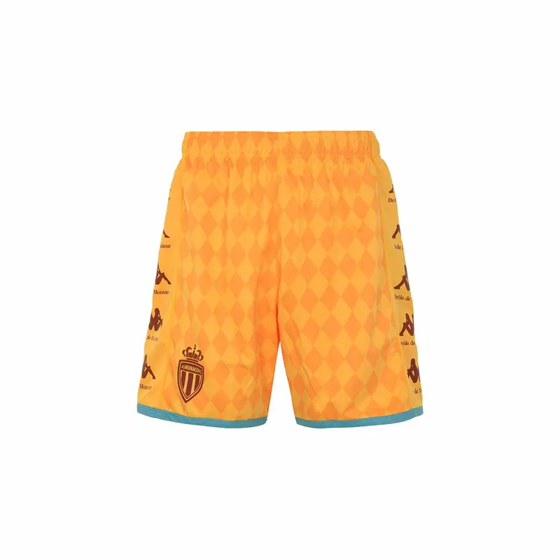 Short Kombat Drôle de Monsieur x Kappa x AS Monaco Homme Jaune