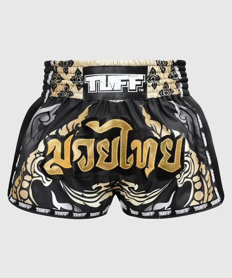 Short Muay Thai Tuff Retro Style The King Of Naga - Noir