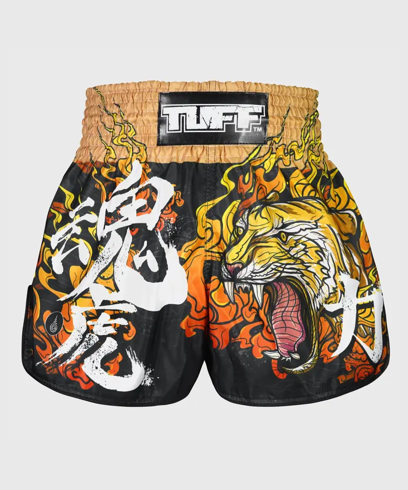 Short Muay Thai Tuff Retro Style "Tora Mazuka" The True Tiger - Noir