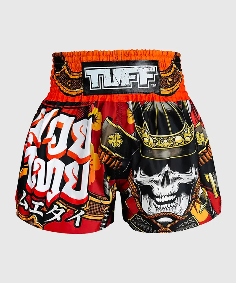 Short Muay Thai Tuff Samurai Skull - Rouge