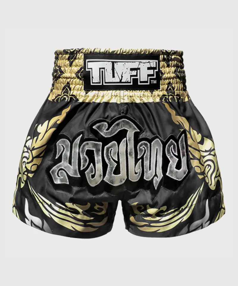 Short Muay Thai Tuff The King Of Naga Black - Noir/Or