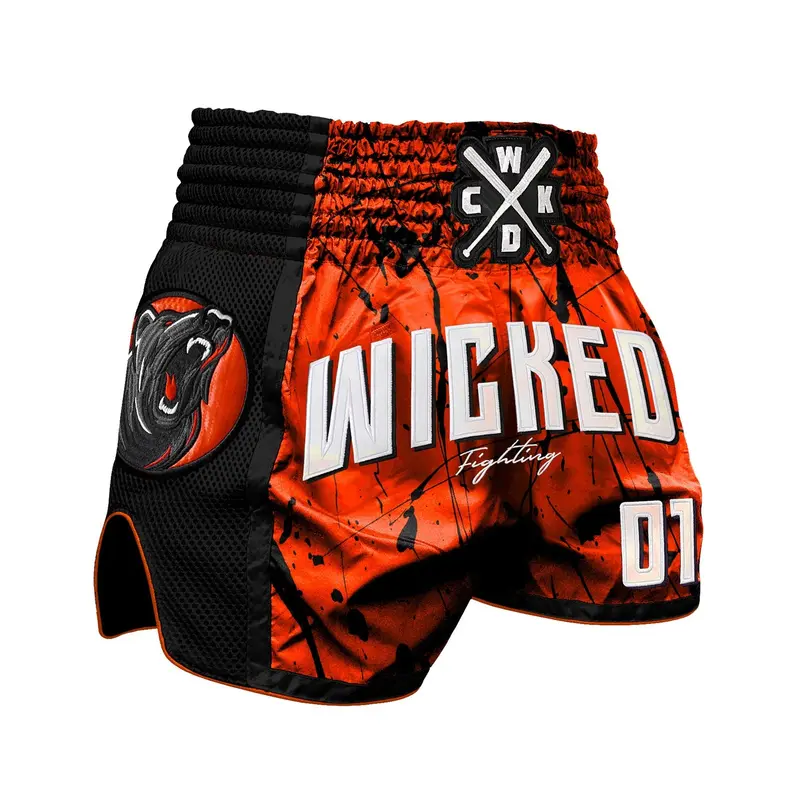 Short Muay Thai Wicked One Bad Bear - Orange