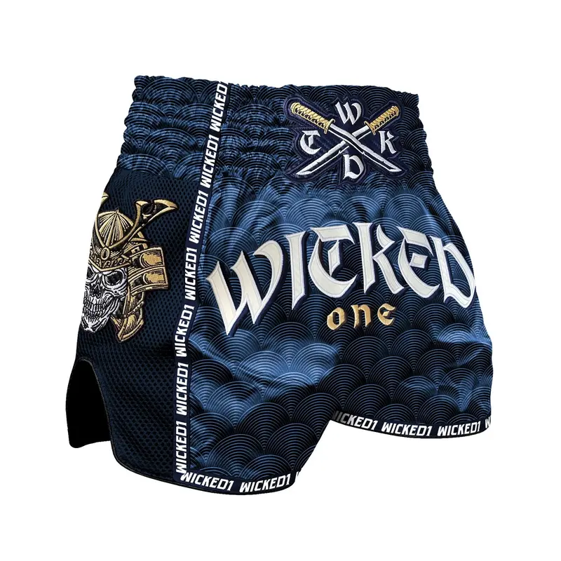 Short Muay Thai Wicked One Samurai - Bleu