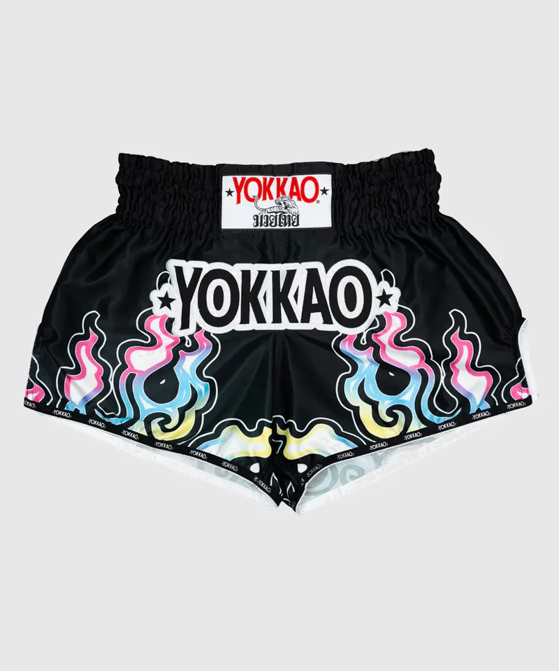 Short Muay Thai Yokkao Flames - Noir
