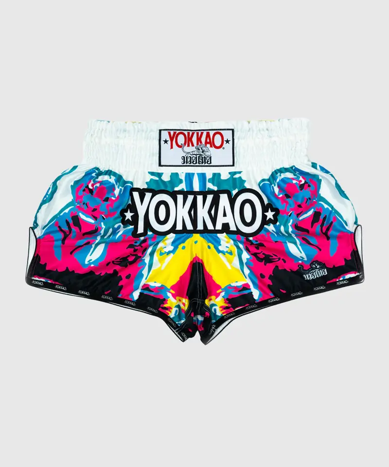Short Muay Thai Yokkao Tiger Family - Blanc