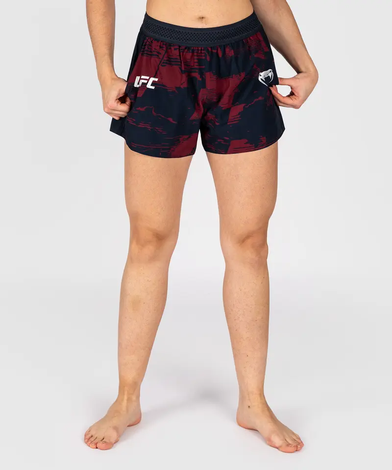 Short Performance Femme UFC Zenith by Venum Authentic Fight Week - Bleu marine/Bordeaux/Argent
