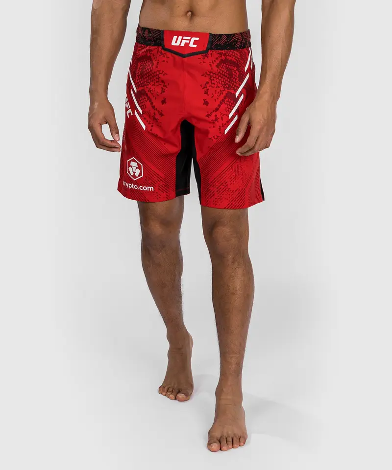 Shorts de combat Coupe longue pour Hommes UFC Adrenaline by Venum Authentic Fight Night - Rouge