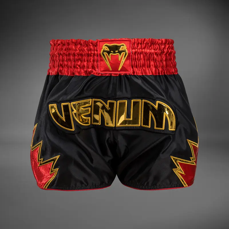 Shorts de Muay Thai Venum Inferno - Noir/Or/Rouge