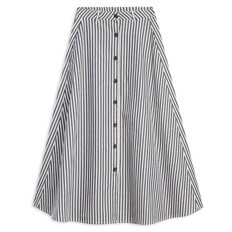 SIGRID - Skirts - Long - Woman - Blue Iris-White