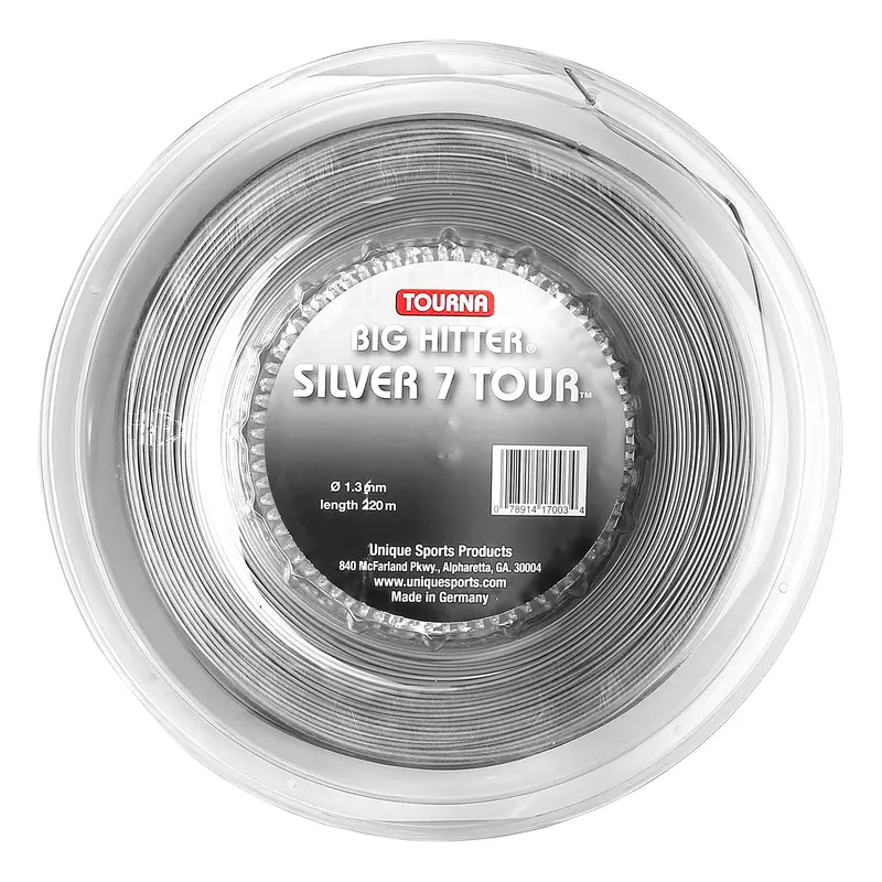 Silver7 Tour Bobine Cordage 220m-Argent