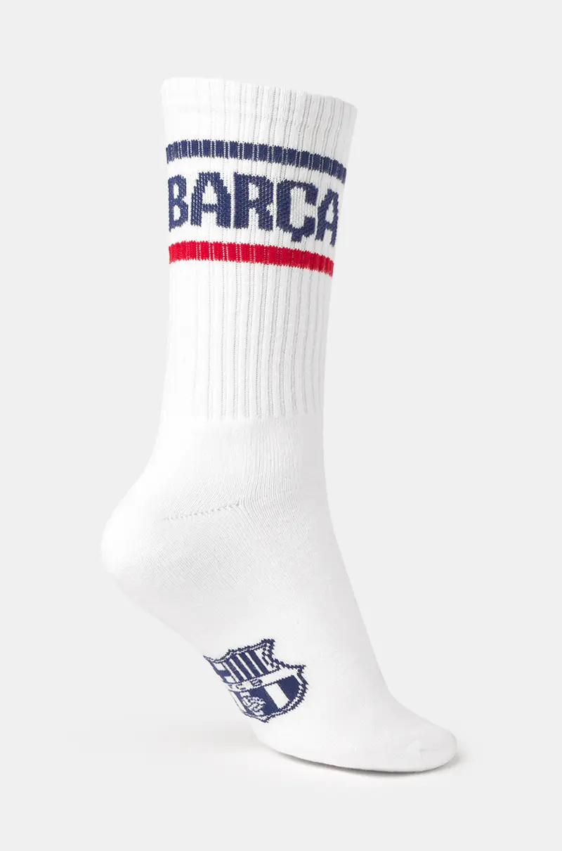 Socks Core White Stripes Barça