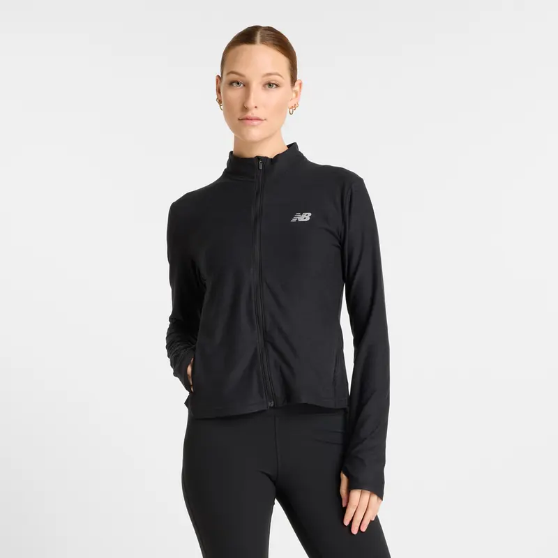 Space Dye Full Zip Veste De Survêtement Femmes-Noir