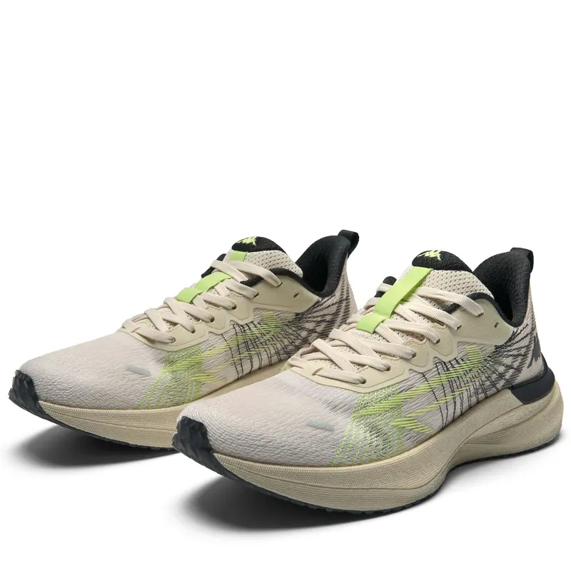 SPRINT - Sport Shoes - Low Cut - Unisex - Beige Gesso-Green Sharp