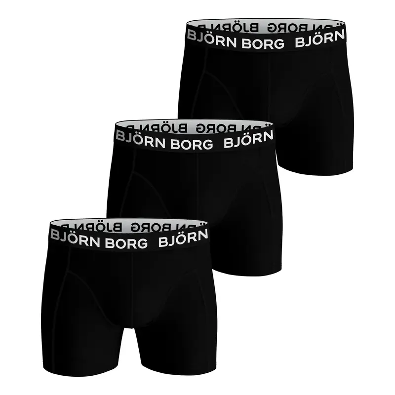 Stretch Caleçon Pack De 3 Hommes-Noir
