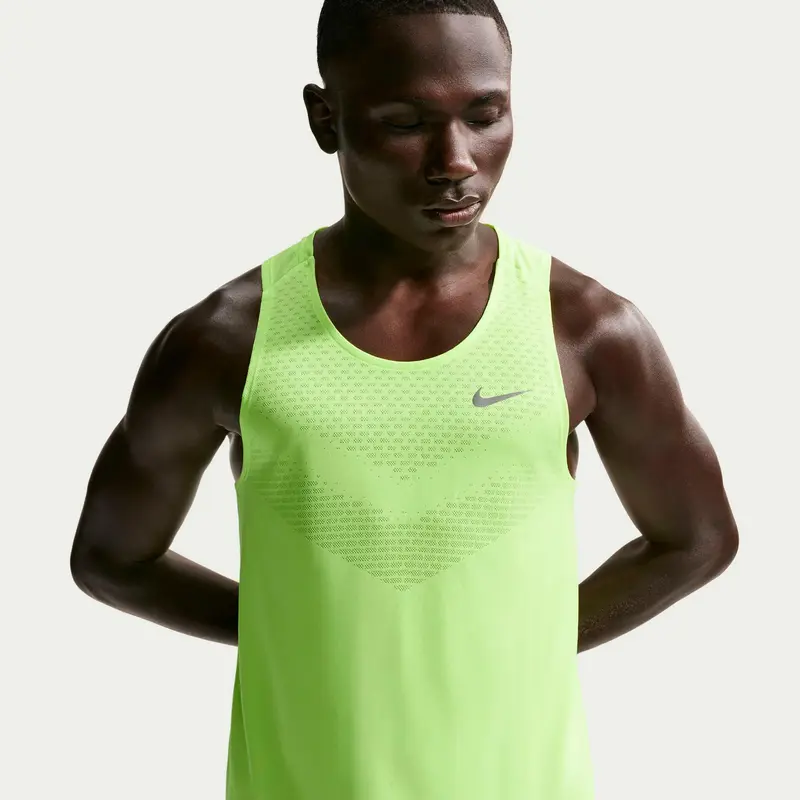 Stride Maillot de course Hommes - jaunes fluo, argent