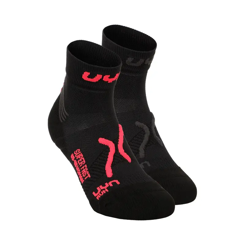 Super Fast Chaussettes De Running Pack De 2 Unités Femmes-Noir,Corail