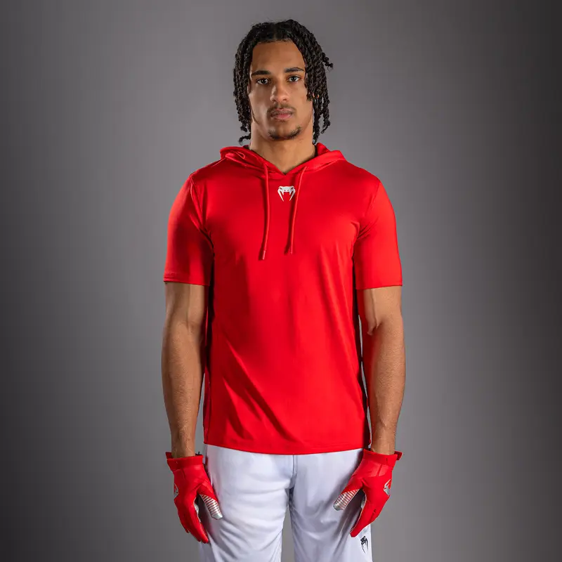 Sweat à capuche à manches courtes Dry Tech Venum Elite - Rouge