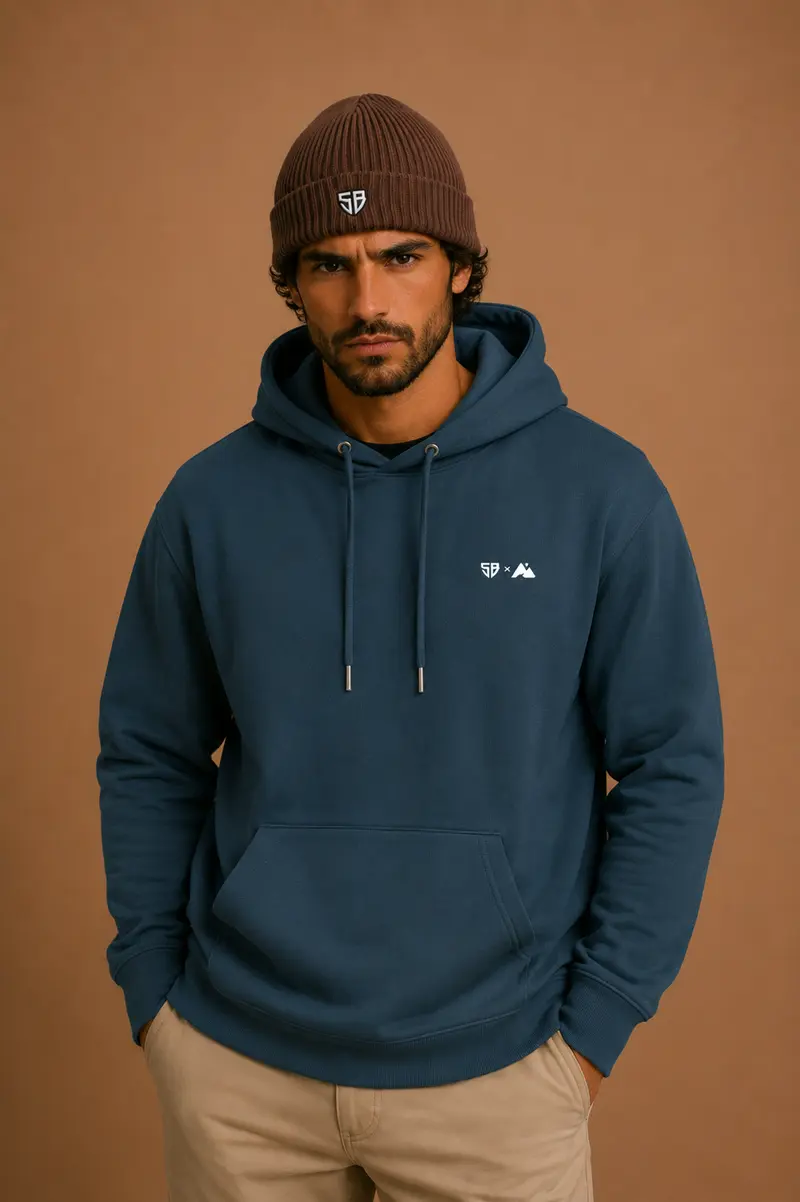 Sweat à capuche Capsule bleu paon Stade B.