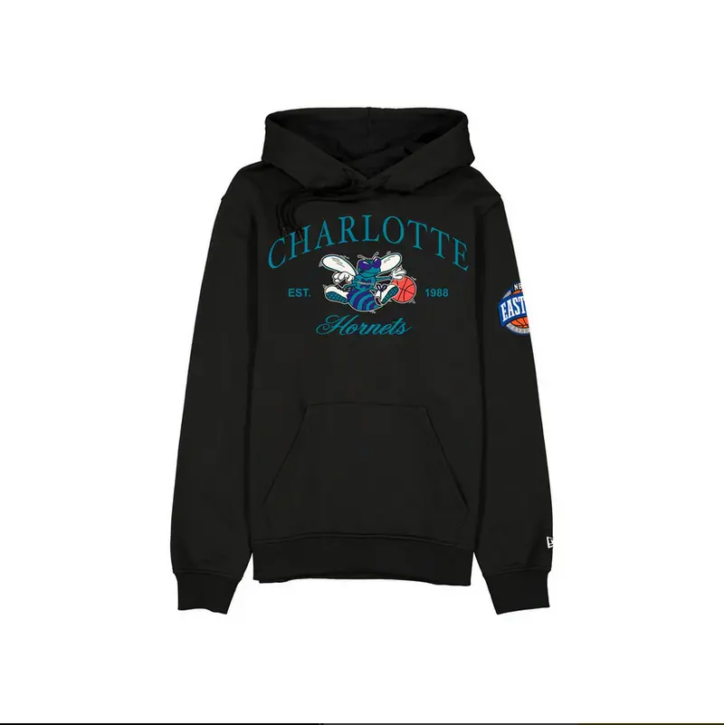Sweat à Capuche New Era Hardwood Classics Charlotte Hornets
