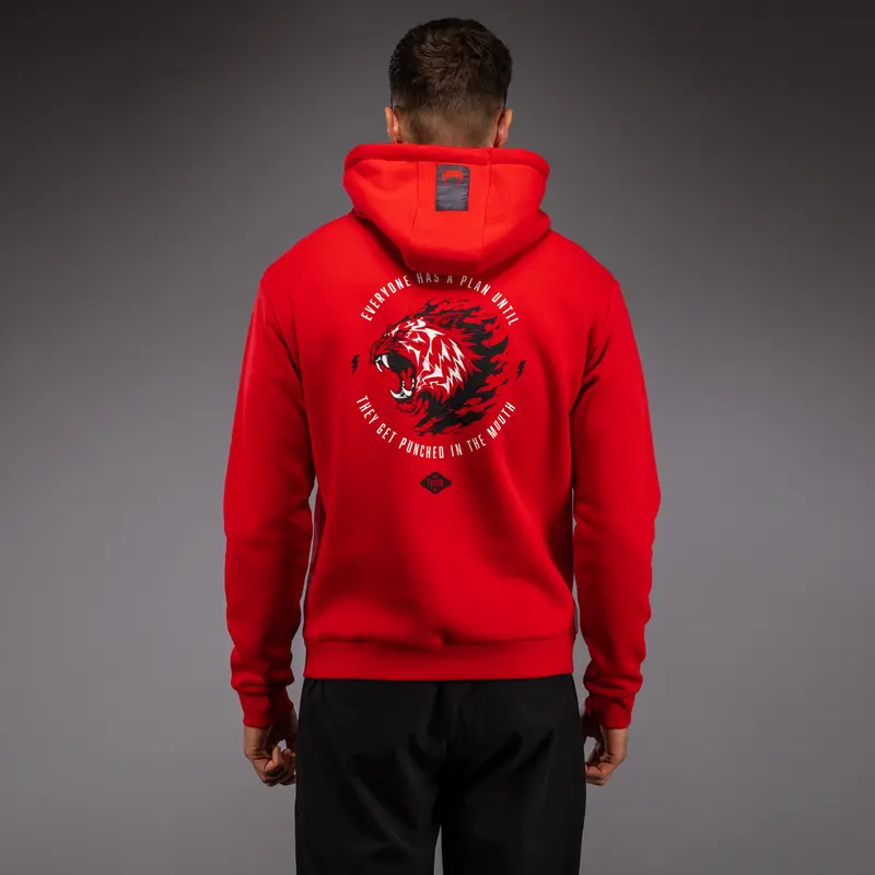 Sweat à capuche Venum x Mike Tyson Tiger - Rouge Intense/Noir Profond
