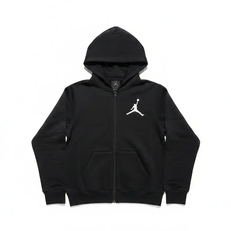 Sweat à Capuche Zippé Enfant Jordan FLC FZ Noir