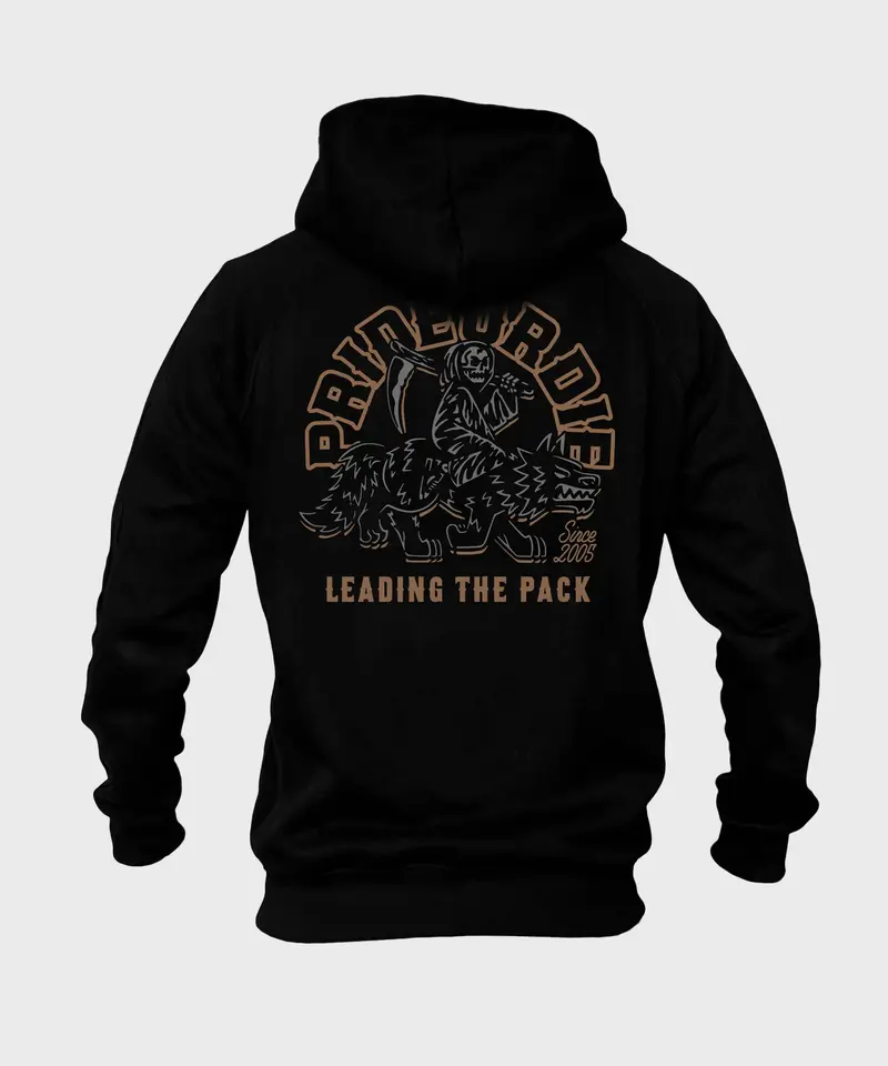 Sweat À Capuche Zippé Pride Or Die "Leading The Pack" - Noir