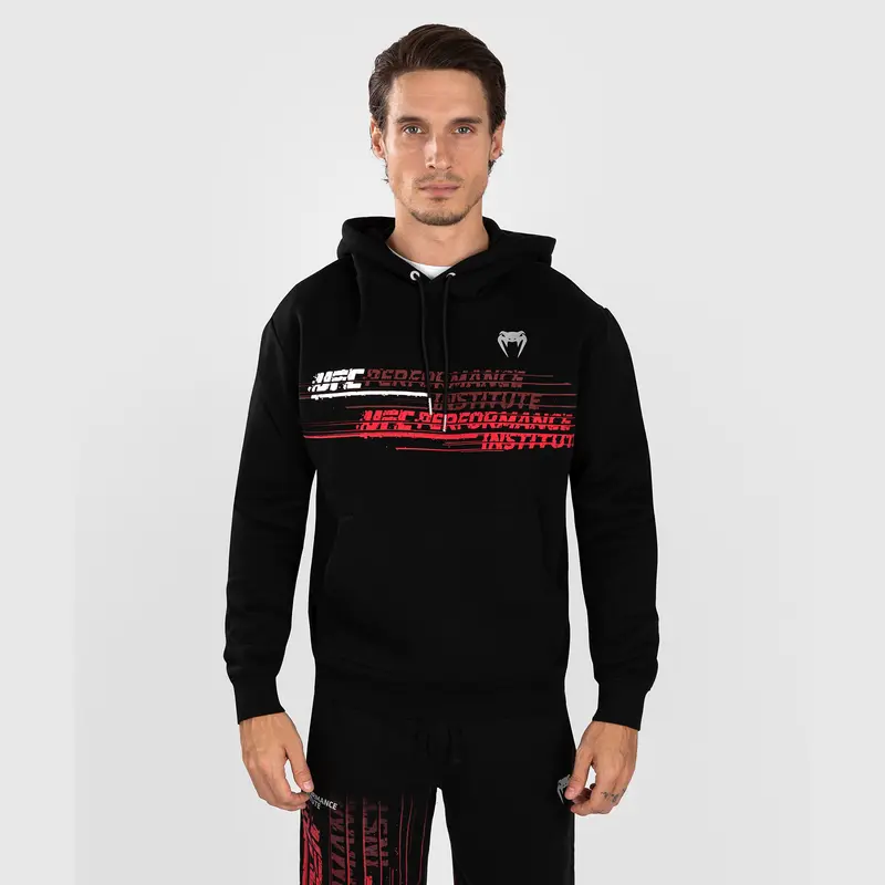 Sweatshirt à Capuche pour Hommes UFC Venum Performance Institute 2.0 - Noir/Rouge