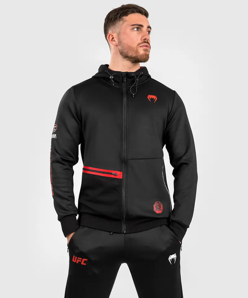 Sweatshirt zippé à capuche pour Hommes UFC Adrenaline by Venum Fight Week - Noir