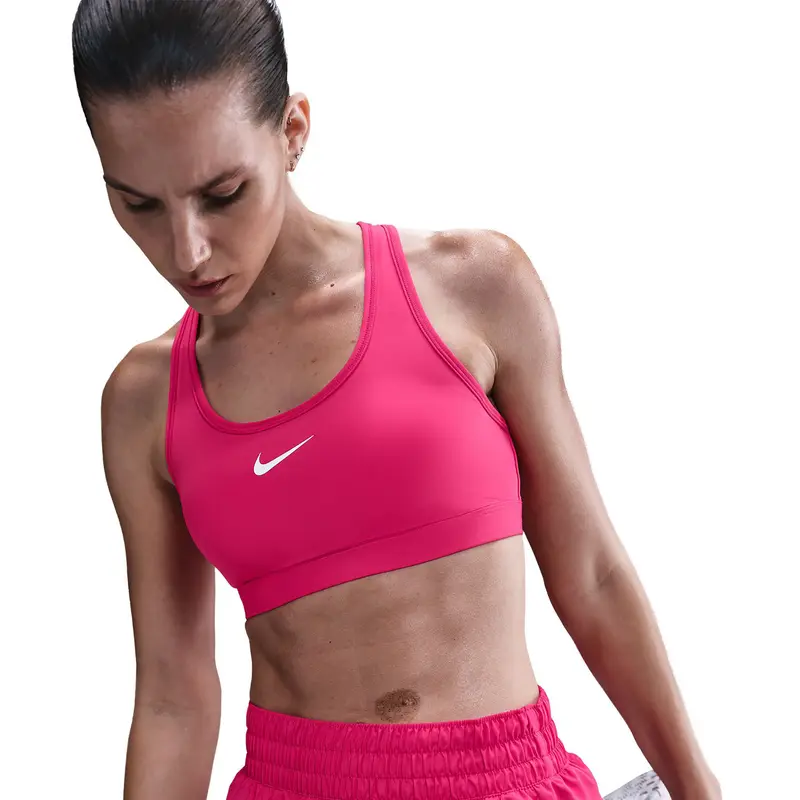 Swoosh Medium Soutien-gorge sport Femmes - berry, blanc