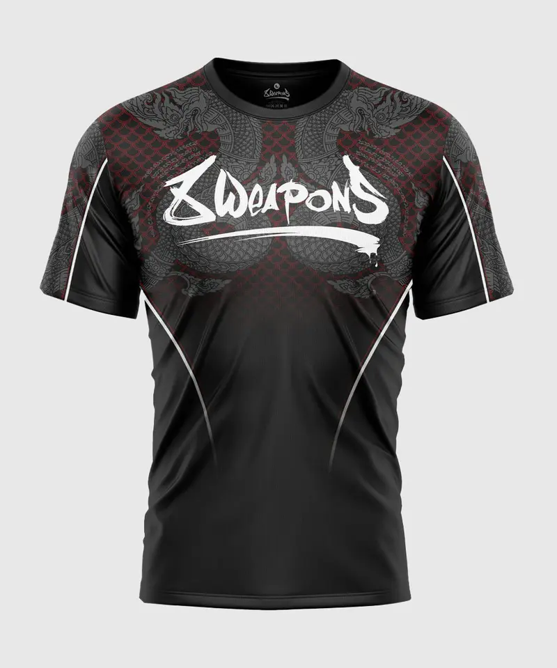 T-Shirt 8 Weapons Functional Naga Yant - Noir/Rouge